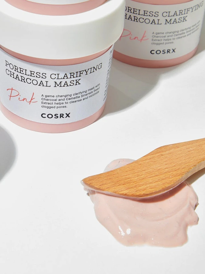Очищающая маска с углем и каолином Cosrx Poreless Clarifying Charcoal Mask Pink