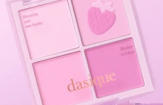 Палетка спрессованных румян в насыщенных ягодных оттенках Dasique Blending Mood Cheek #06 Berry Smoothie