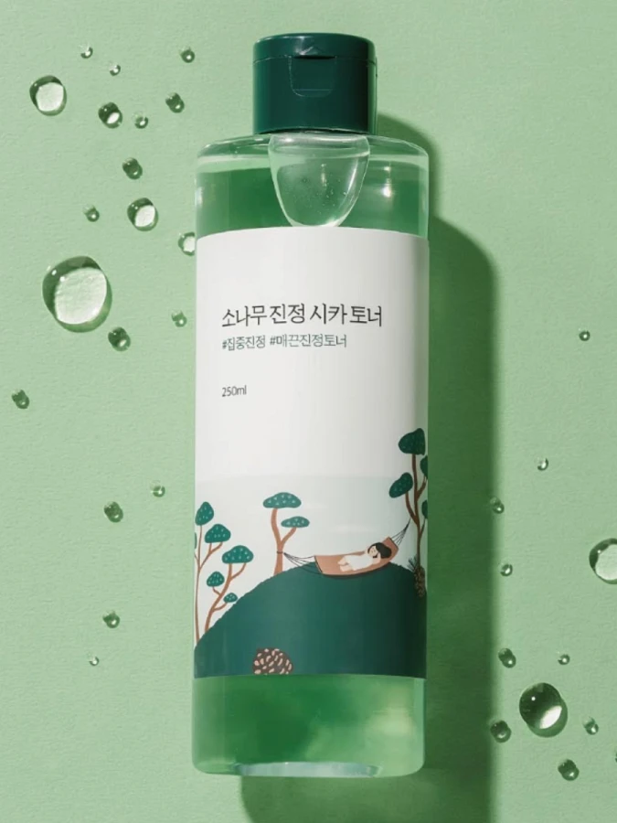 Противовоспалительный тонер для лица с экстрактом сосны и центеллы Round Lab Pine Calming Cica Toner