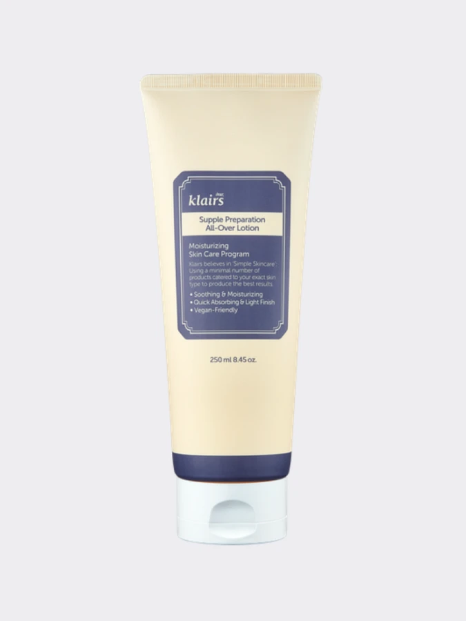Увлажняющий кремовый лосьон без запаха для лица и тела Dear, Klairs Supple Preparation All Over Lotion