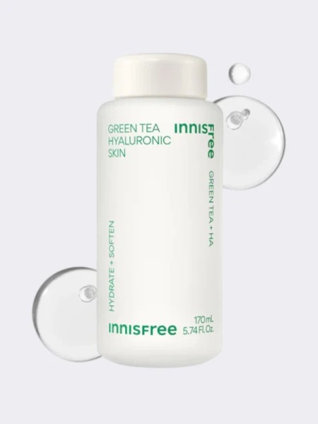 Освежающий тонер с экстрактом зеленого чая и гиалуроновой кислотой innisfree Green Tea Hyaluronic Skin