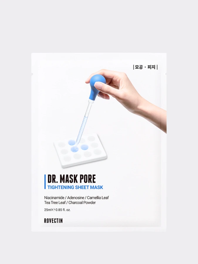 Тканевая маска для сужения пор с растительными экстрактами ROVECTIN Skin Essentials Dr. Mask Pore Tightening Sheet Mask