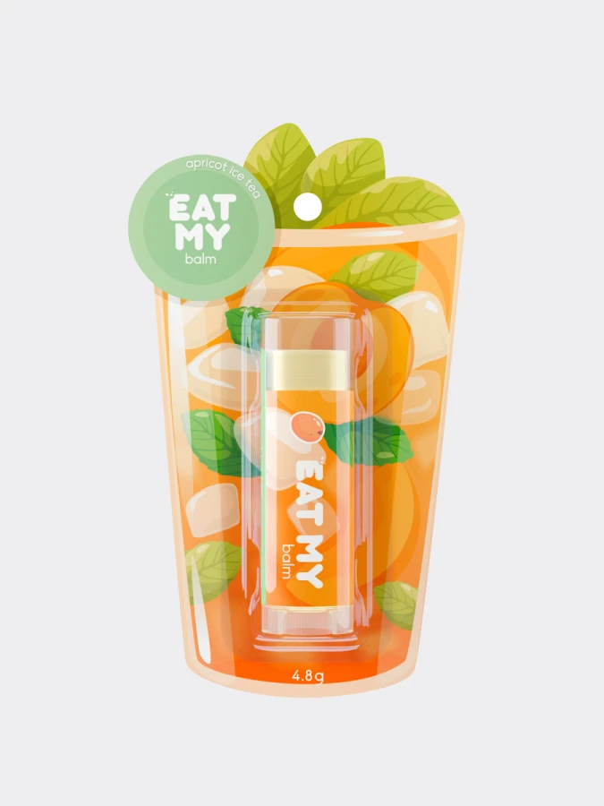 Бальзам для губ с ароматом "Абрикосовый айс ти" EAT MY BALM Aftersun Apricot Ice Tea