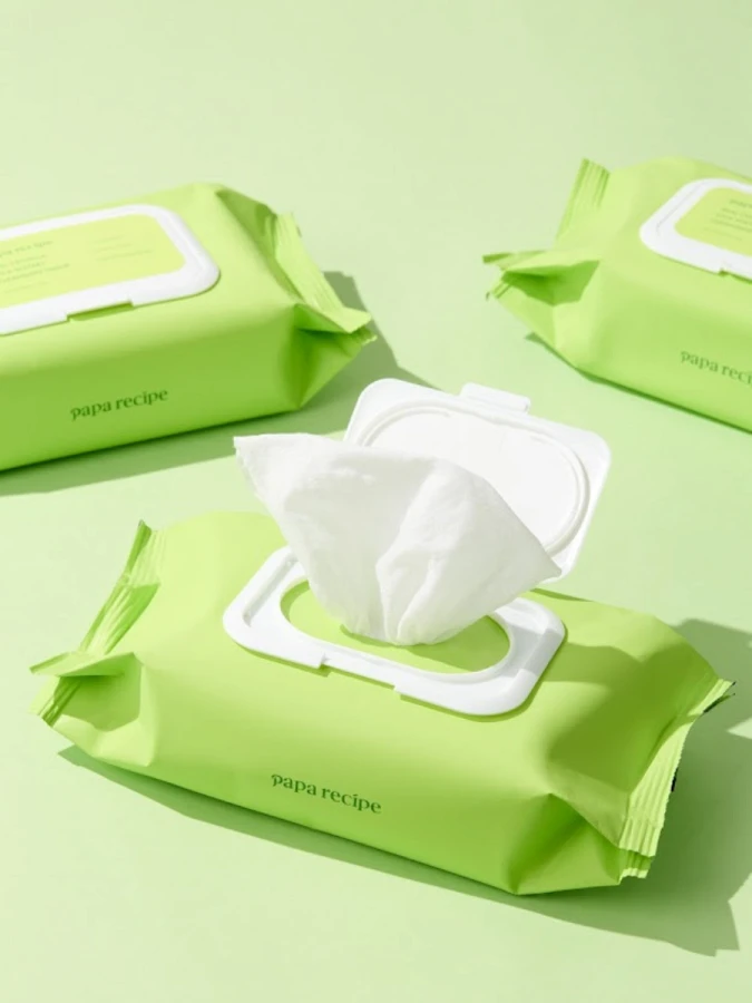 Очищающие салфетки для лица с экстрактом центеллы Papa Recipe Real Centella Cica Watery Cleansing Tissue