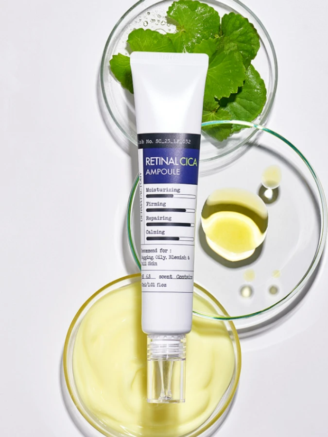 Обновляющая ампульная сыворотка с ретиналем и экстрактом центеллы Derma Factory Retinal Cica Ampoule