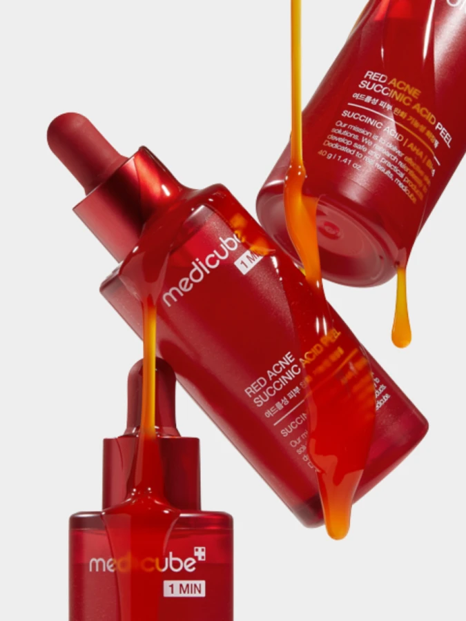 Смываемый противовоспалительный пилинг с янтарной кислотой Medicube Red Acne Succinic Acid Peel