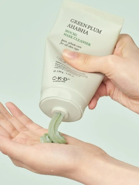 Очищающая маска-пенка для умывания с экстрактом зелёной сливы CKD Greenplum AHA BHA Mochi Mask Cleanser