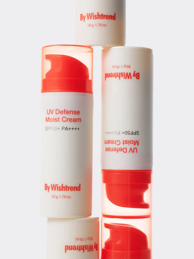 Солнцезащитный крем с растительными экстрактами By Wishtrend UV Defense Moist Cream SPF50+ PA++++