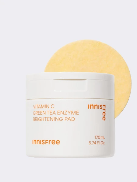 Осветляющие тонер-диски с витамином С и энзимами innisfree Vitamin C Green Tea Enzyme Brightening Pad