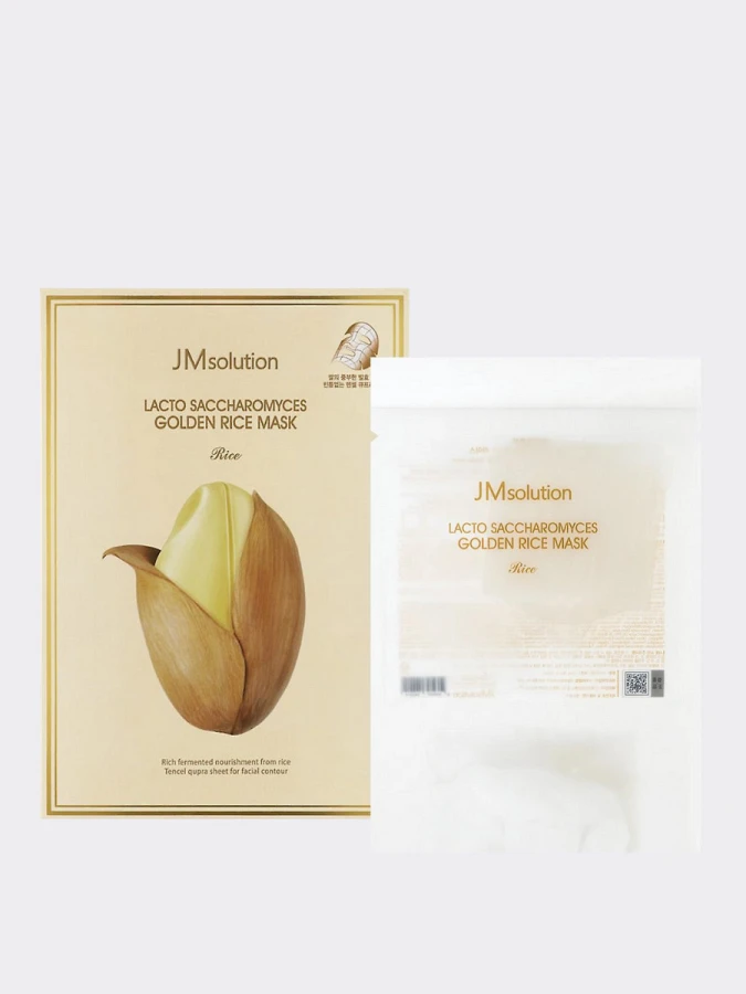 Тканевая маска с дрожжевыми ферментами JMsolution Lacto Saccharomyces Golden Rice Mask