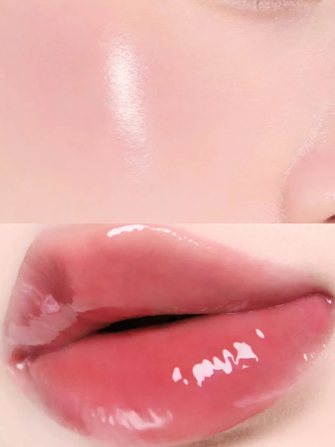 Набор: Оттеночное желе для губ и щёк + брелок fwee Lip&Cheek Glowy Jelly Pot JS01 Rosy Glaze Keyring Set