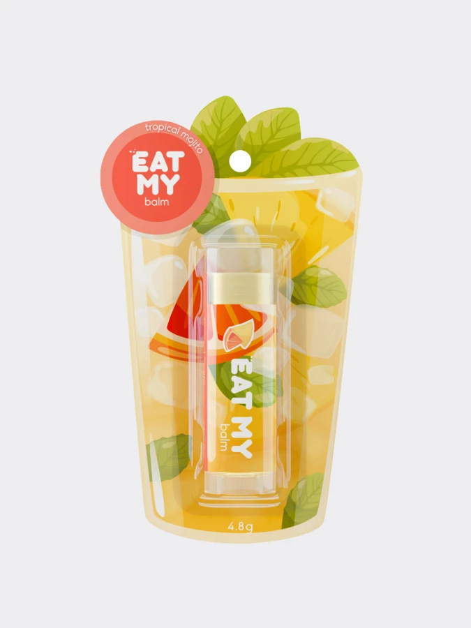Бальзам для губ с ароматом "Тропический мохито" EAT MY BALM Aftersun Tropical Mojito