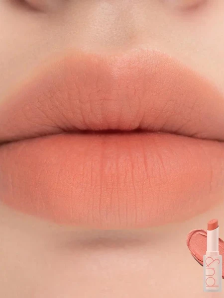 Мягкая кремовая помада в нюдовом оттенке rom&nd Zero Matte Lipstick 09 Shell Nude