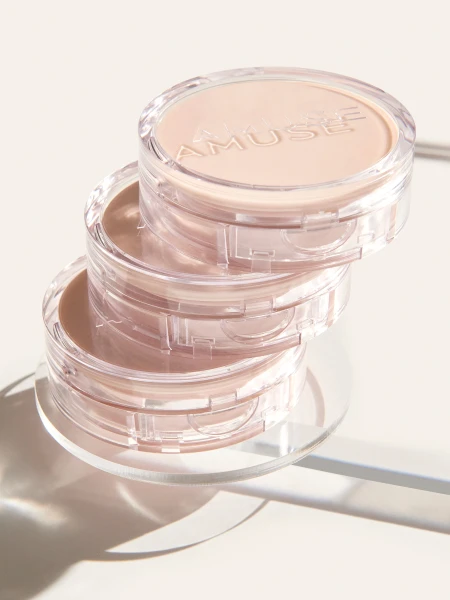 Тональное средство с нейтральным финишем AMUSE Skin Tune Vegan Cover Cushion SPF 45 PA+++ 02 Nude Tune