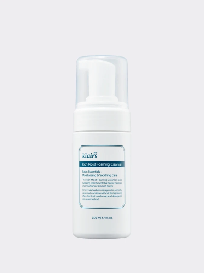Смягчающая пенка-мусс для умывания Dear, Klairs Rich Moist Foaming Cleanser Смягчающая пенка-мусс для умывания Dear, Klairs Rich Moist Foaming Cleanser