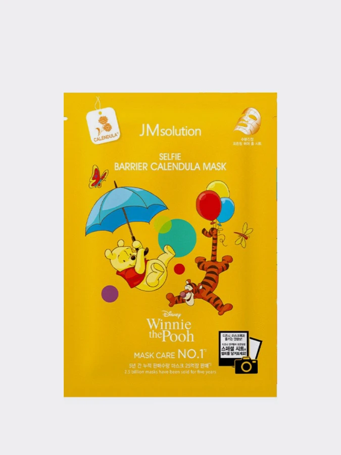 Успокаивающая тканевая маска с экстрактом календулы JMSolution Disney Collection Selfie Barrier Calendula Mask Успокаивающая тканевая маска с экстрактом календулы JMSolution Disney Collection Selfie Barrier Calendula Mask