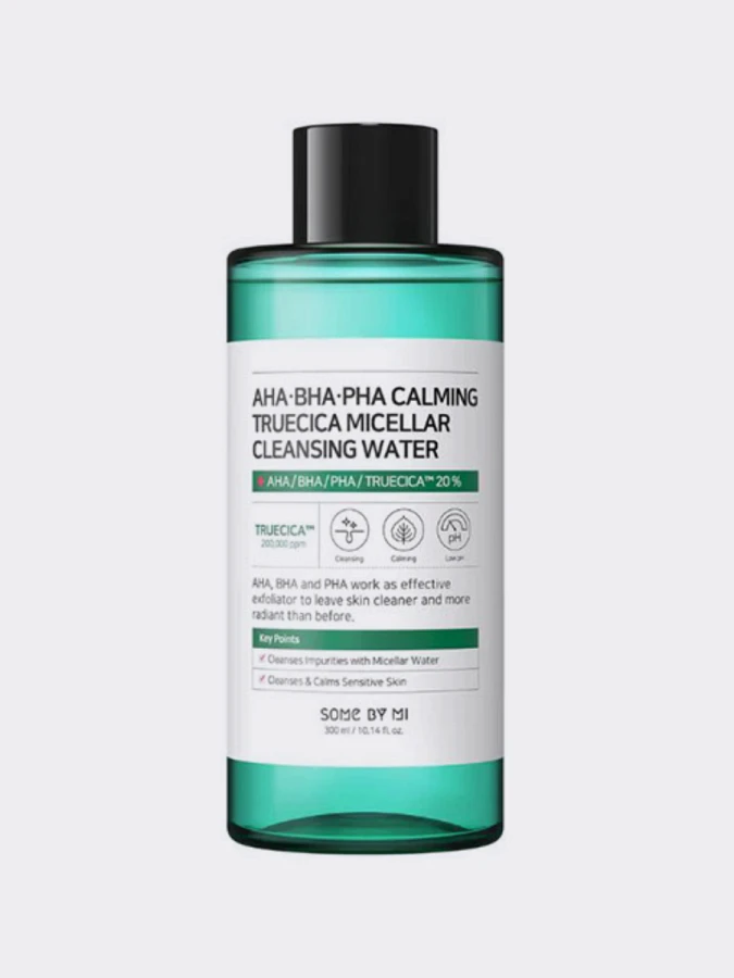 Мицеллярная вода для снятия макияжа Some By Mi AHA BHA PHA Calming Truecica Micellar Cleansing Water