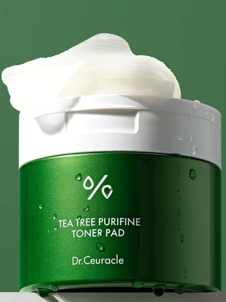 Успокаивающие тонер-пэды для лица с экстрактом чайного дерева Dr.Ceuracle Tea Tree Purifine Toner Pad Успокаивающие тонер-пэды для лица с экстрактом чайного дерева Dr.Ceuracle Tea Tree Purifine Toner Pad