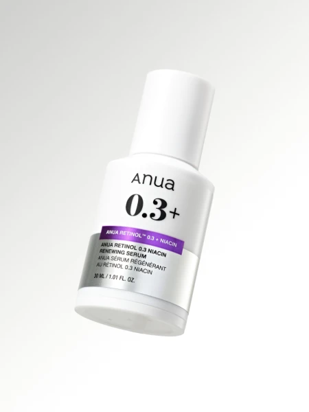 Обновляющая сыворотка с ретинолом и ниацинамидом ANUA Nano Retinol 0.3% + Niacin Renewing Serum Обновляющая сыворотка с ретинолом и ниацинамидом ANUA Nano Retinol 0.3% + Niacin Renewing Serum