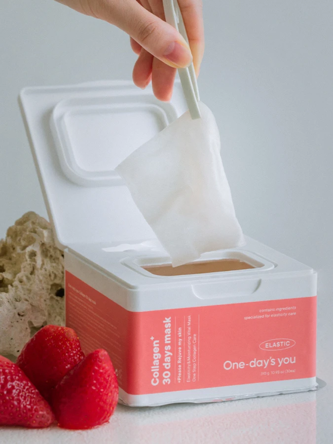 Набор укрепляющих тканевых масок с коллагеном One-Day's You Collagen 30 Days Mask
