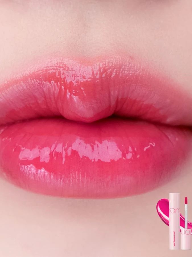 Сочный глянцевый пигмент для губ с оттенком розового леденца rom&nd Juicy Lasting Tint 27 Pink Popsicle