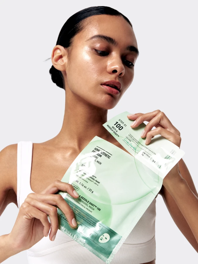 Обновляющая маска-бустер со спикулами и ретинолом VT Reti-A Reedle Shot 100 2-Step Hydrogel Mask