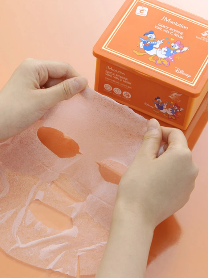 Набор освежающих тканевых масок для сияния кожи с витамином С JMSolution Quick Routine Vital Vita C Mask
