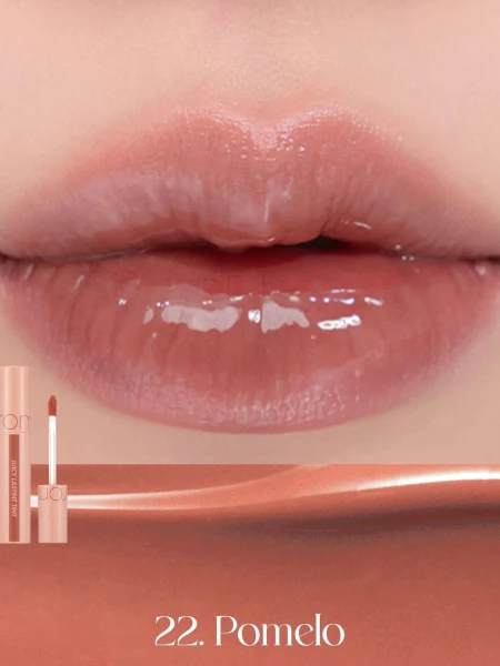Сочный глянцевый тинт для губ с оттенком мякоти помелло rom&nd Juicy Lasting Tint 22 Pomelo Skin