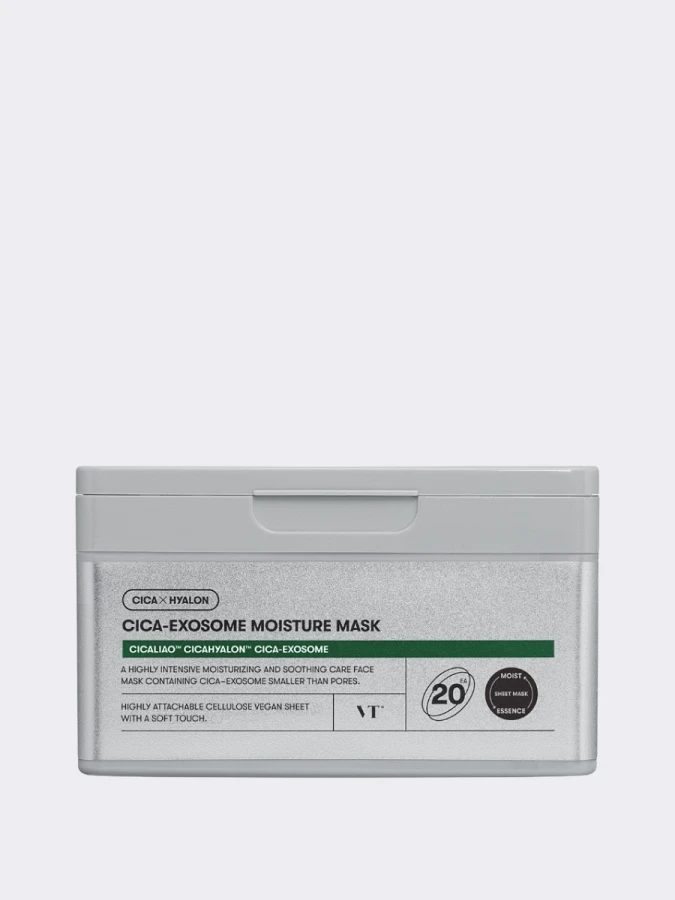 Увлажняющие тканевые маски с экстрактом центеллы и экзосомами VT Cica-Exosome Moisture Mask