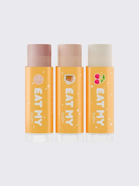 Набор бальзамов для губ с шиммером "Предвкушение праздника" EAT MY BALM Holiday Balm Trio