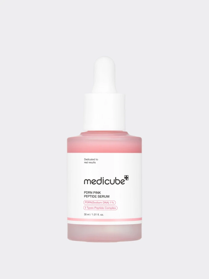 Укрепляющая сыворотка для лица с пептидами и ПДРН Medicube PDRN Pink Peptide Serum