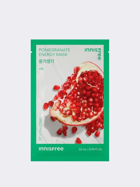 Восстанавливающая тканевая маска с экстрактом граната Innisfree Pomegranate Energy Mask
