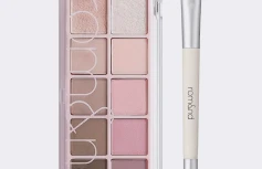 Набор теней для век и кисти для макияжа глаз rom&nd Better Than Palette Dual Brush Set 06 Peony Nude Garden