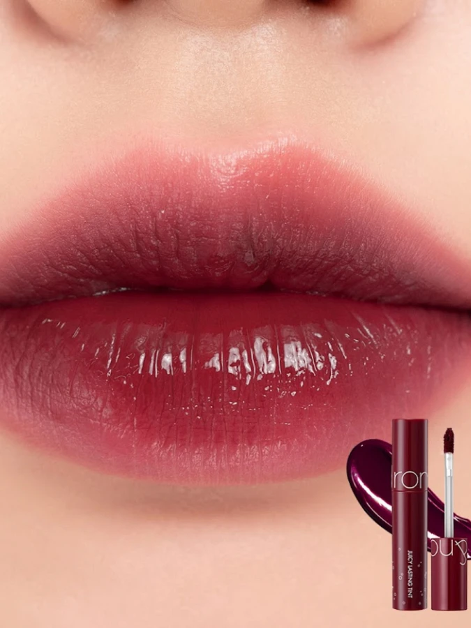 Сочный глянцевый тинт для губ со сливовым оттенком rom&nd Juicy Lasting Tint 17 Plum Coke