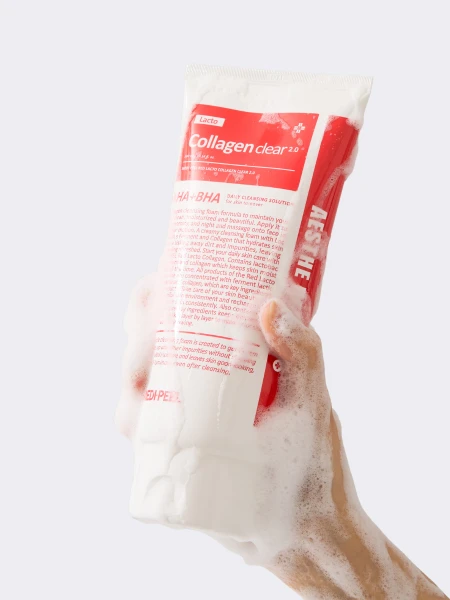 Обновлённая пенка для умывания с коллагеном и комплексом кислот MEDI-PEEL Red Lacto Collagen Clear 2.0 Обновлённая пенка для умывания с коллагеном и комплексом кислот MEDI-PEEL Red Lacto Collagen Clear 2.0