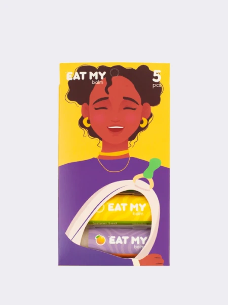 Набор питательных бальзамов для губ  "Счастливые Моменты" Eat My Balm Set Happy Moments