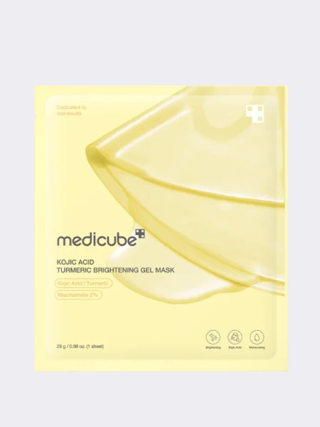 Осветляющая гидрогелевая маска с экстрактом куркумы Medicube Kojic Acid Turmeric Brightening Gel Mask