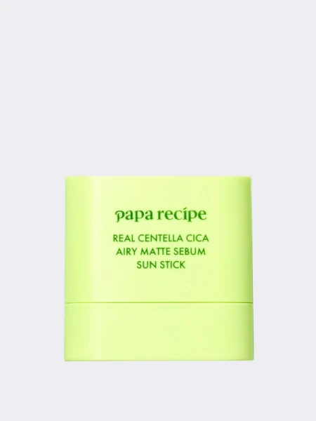 Себорегулирующий солнцезащитный стик с экстрактом центеллы Papa Recipe Real Centella Cica Airy Matte Sebum Sun Stick SPF50+ PA++++ Себорегулирующий солнцезащитный стик с экстрактом центеллы Papa Recipe Real Centella Cica Airy Matte Sebum Sun Stick SPF50+ PA++++