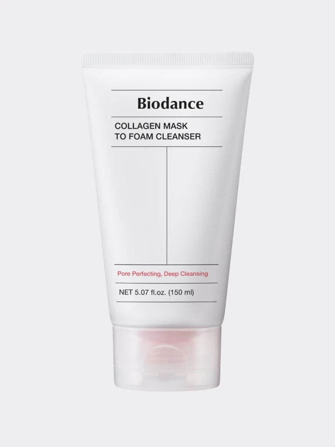 Маска-пенка для глубокого очищения пор с коллагеном и каламином Biodance Collagen Mask To Foam Cleanser