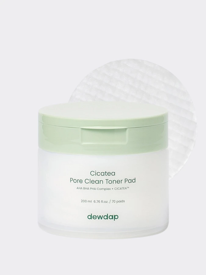 Отшелушивающие тонер-диски с кислотами для очищения пор dewdap Cicatea Pore Clean Toner Pad
