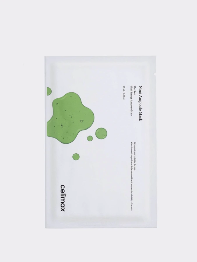 Тканевая маска с экстрактом нони и гиалуроновой кислотой Celimax The Real Noni Energy Ampoule Mask