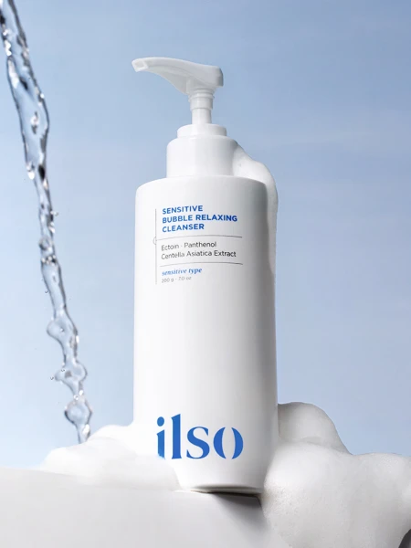 Пузырьковая пенка для умывания с эктоином ilso Sensitive Bubble Relaxing Cleanser