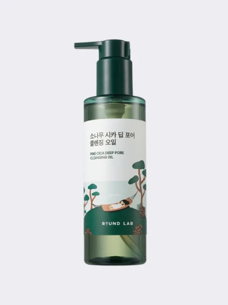 Легкое гидрофильное масло с экстрактом сосны и центеллы Round Lab Pine Cica Deep Pore Cleansing Oil