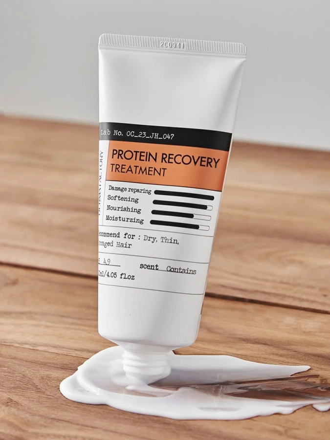 Восстанавливающий несмываемый протеиновый бальзам для волос Derma Factory Protein Recovery Treatment