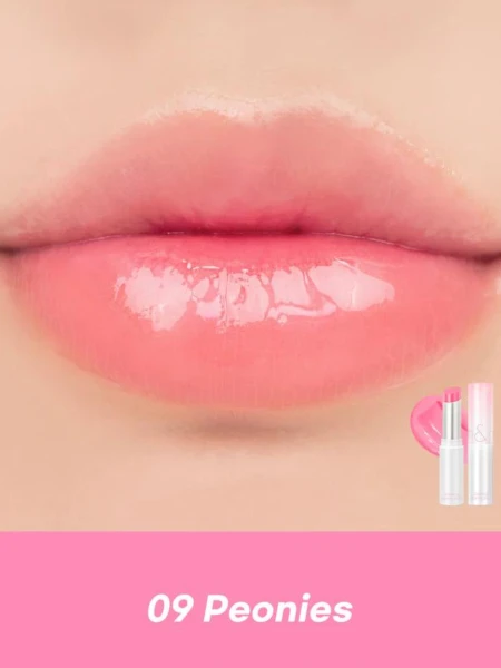 Оттеночный бальзам для губ в оттенке лепестков пиона rom&nd Glasting Melting Balm 09 Peonies