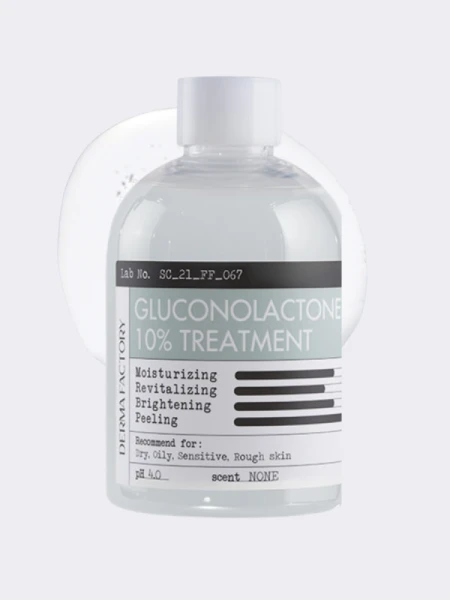 Отшелушивающий тонер-эссенция для лица с глюконолактоном Derma Factory Gluconolactone 10% Treatment