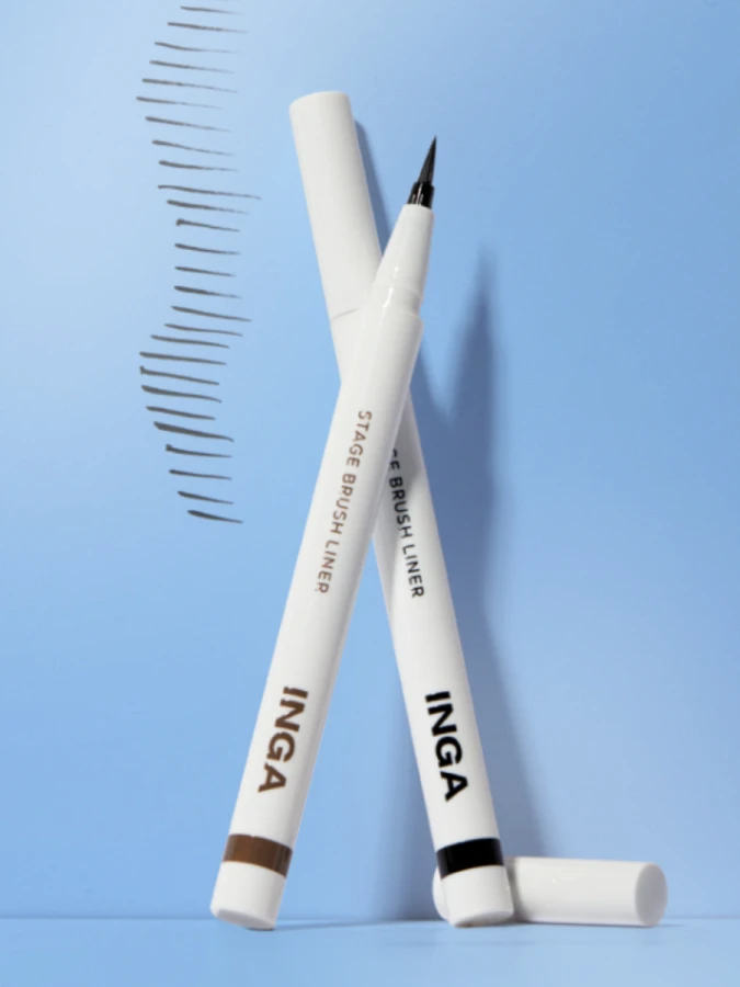 Ультратонкая подводка для век INGA Stage Brush Liner Deep Brown