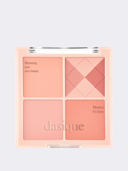 Палетка спрессованных румян в бежево-розовых оттенках Dasique Blending Mood Cheek #04 Beige Knit