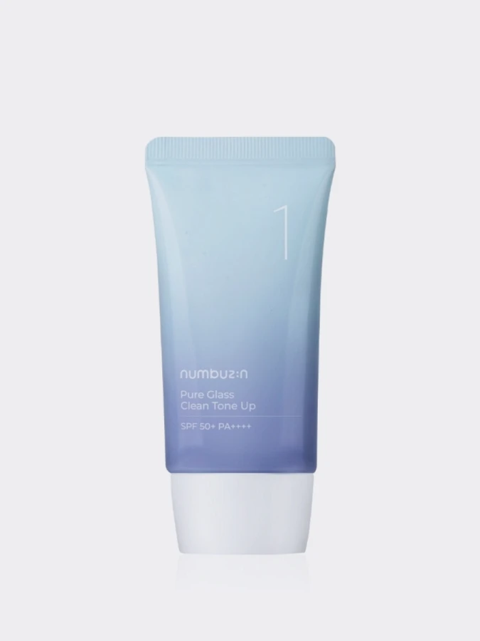 Ультралёгкий тональный флюид для сияния кожи Numbuzin No.1 Pure Glass Clean Tone Up SPF50+ PA++++