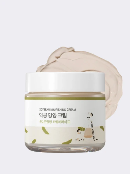 Питательный крем для лица с экстрактом черной сои Round Lab Soybean Nourishing Cream